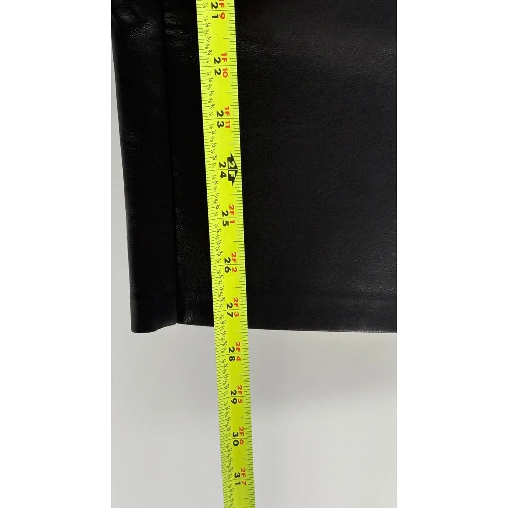 Wilfred Pants Faux Leather Women Size 4 Black High Rise Straight Leg‎